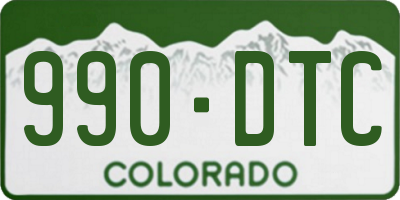 CO license plate 990DTC