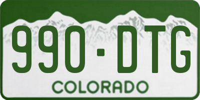 CO license plate 990DTG