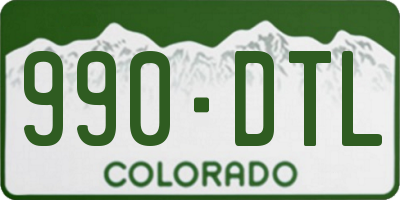 CO license plate 990DTL