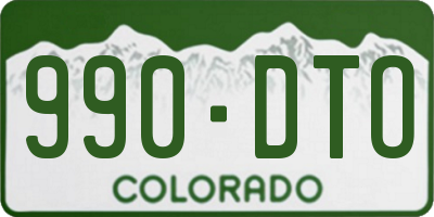CO license plate 990DTO