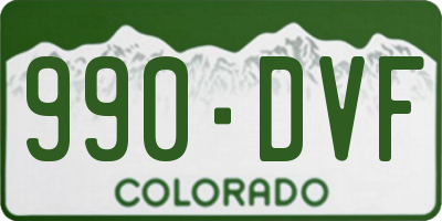 CO license plate 990DVF