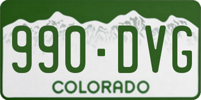 CO license plate 990DVG