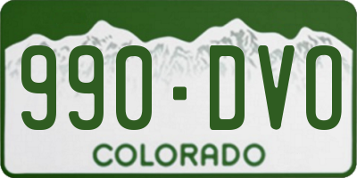 CO license plate 990DVO