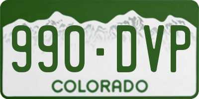 CO license plate 990DVP