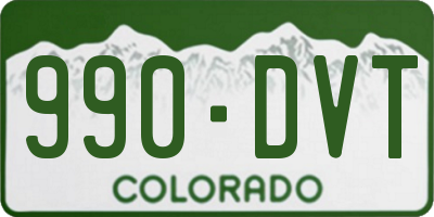 CO license plate 990DVT