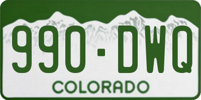 CO license plate 990DWQ