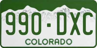 CO license plate 990DXC