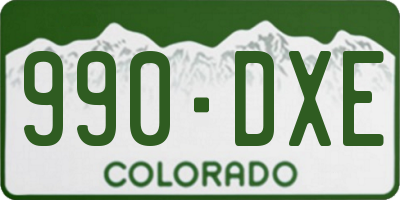 CO license plate 990DXE