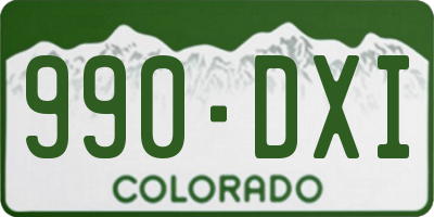 CO license plate 990DXI