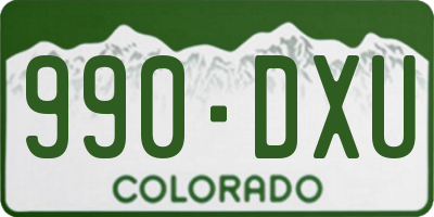 CO license plate 990DXU
