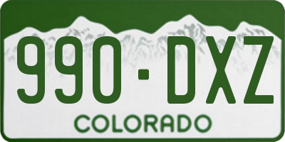 CO license plate 990DXZ