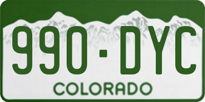 CO license plate 990DYC
