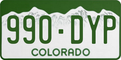 CO license plate 990DYP