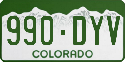 CO license plate 990DYV