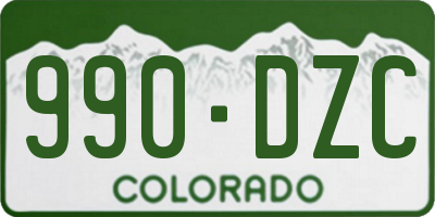 CO license plate 990DZC