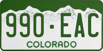 CO license plate 990EAC