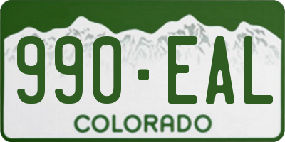 CO license plate 990EAL