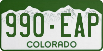 CO license plate 990EAP