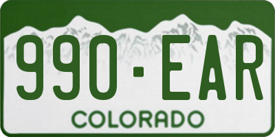 CO license plate 990EAR