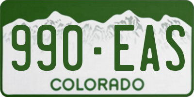 CO license plate 990EAS