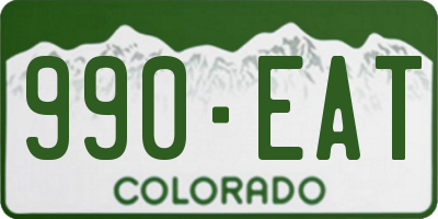 CO license plate 990EAT