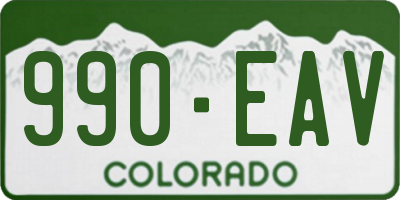 CO license plate 990EAV