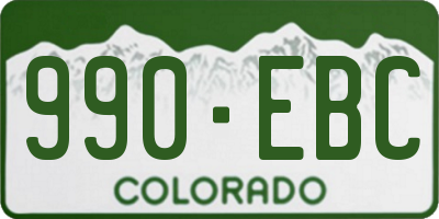 CO license plate 990EBC