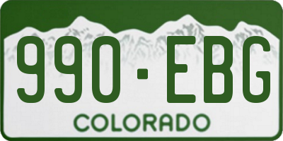 CO license plate 990EBG