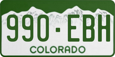 CO license plate 990EBH