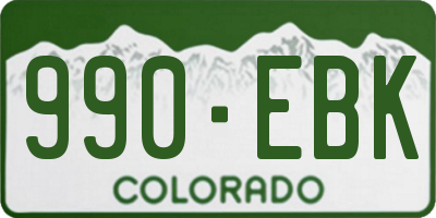CO license plate 990EBK