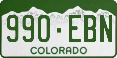 CO license plate 990EBN
