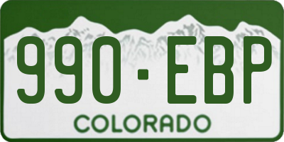 CO license plate 990EBP