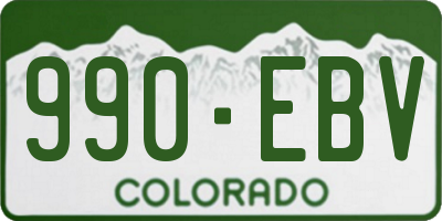 CO license plate 990EBV