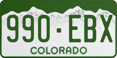 CO license plate 990EBX