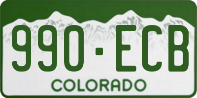 CO license plate 990ECB