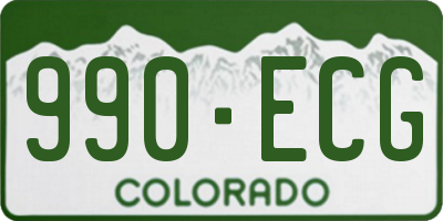 CO license plate 990ECG