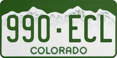 CO license plate 990ECL