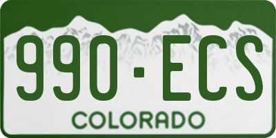 CO license plate 990ECS