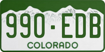 CO license plate 990EDB