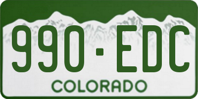 CO license plate 990EDC