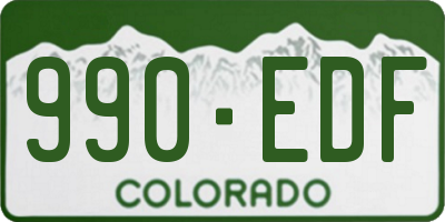 CO license plate 990EDF