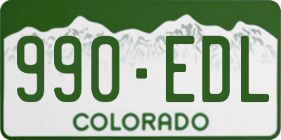 CO license plate 990EDL