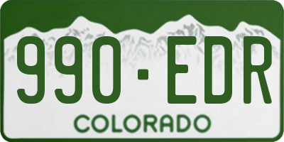 CO license plate 990EDR