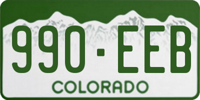 CO license plate 990EEB