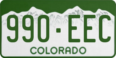 CO license plate 990EEC