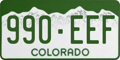 CO license plate 990EEF