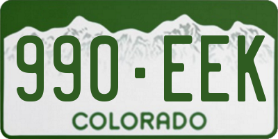 CO license plate 990EEK