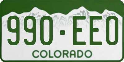 CO license plate 990EEO