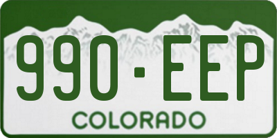 CO license plate 990EEP