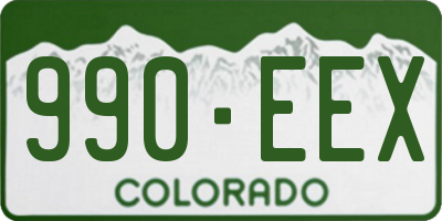 CO license plate 990EEX
